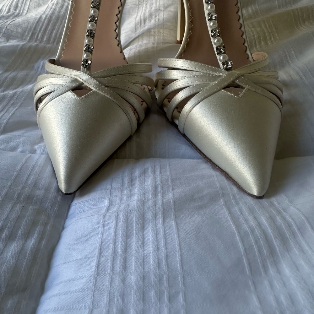 SJP satin wedding heels - Picture 3 of 6
